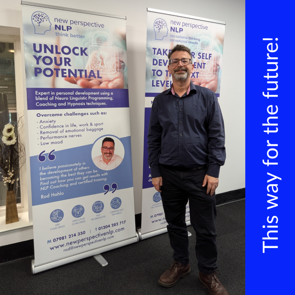 NLP training this way for your future Rod in front of banners