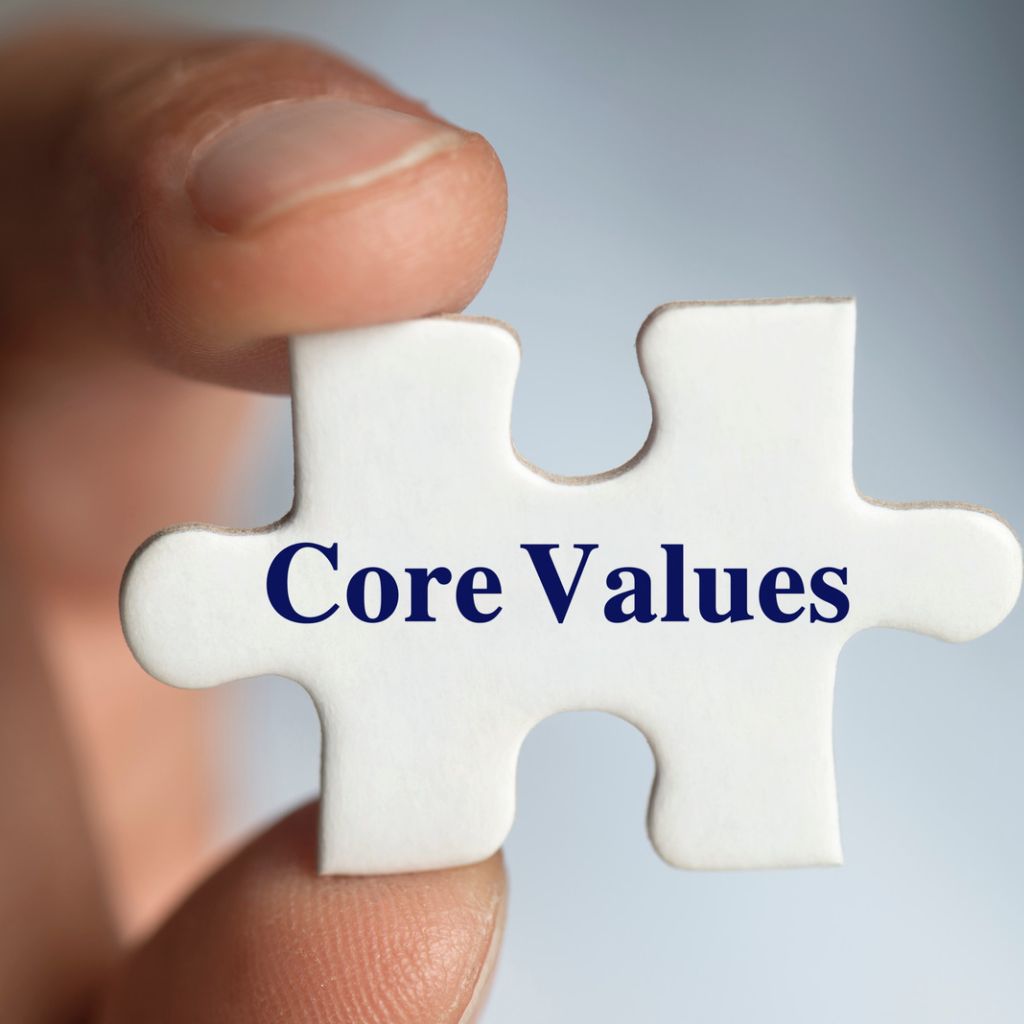 Core values piece of jigsaw