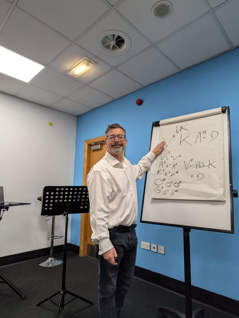 Rod New Perspective NLP in classroom training NLP by flipchart