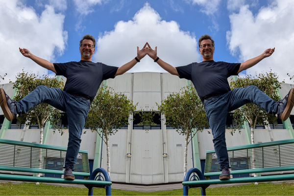 2 photos of Rod side by side showing integration