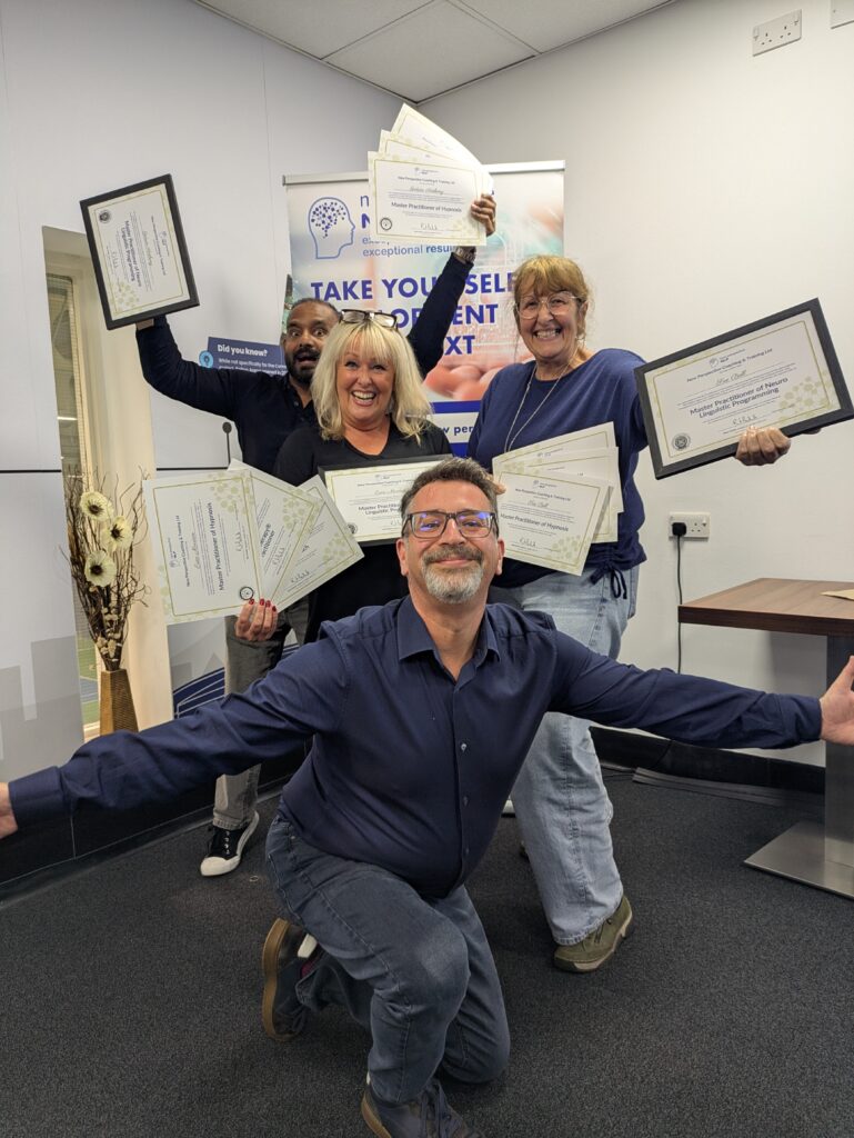 NLP Master Practitioner graduates with Rod
